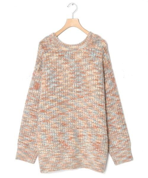 「w closet」 ニットカーディガン FREE ピンク レディース_画像4