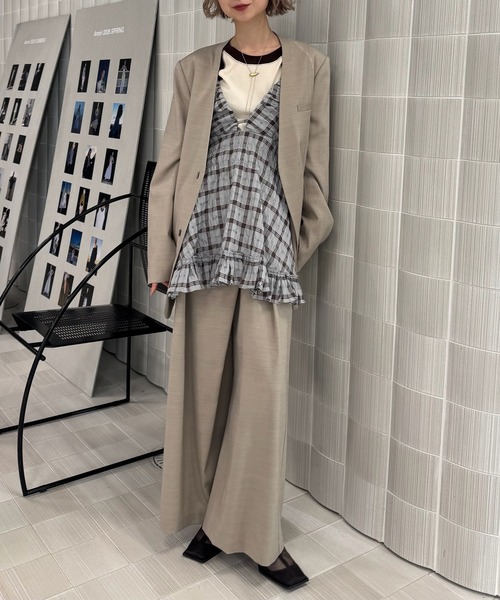 Ameri（アメリ） ジャケット テーラードジャケット DRY TWILL