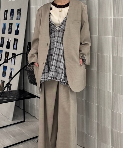 Ameri（アメリ） ジャケット テーラードジャケット DRY TWILL