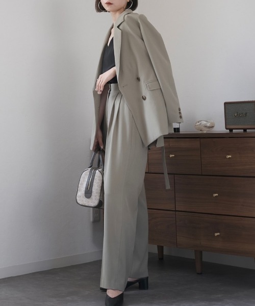 「Reurie'」 スラックス FREE ライトブルー レディース_画像4