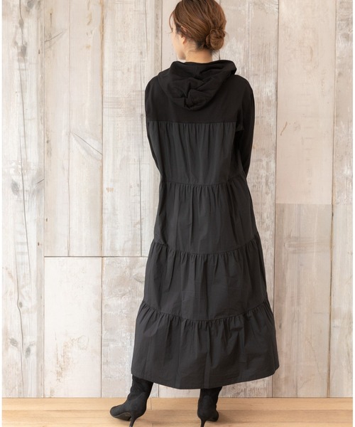 「PREFERIR」 ドッキングワンピース SMALL ブラック レディース_画像2