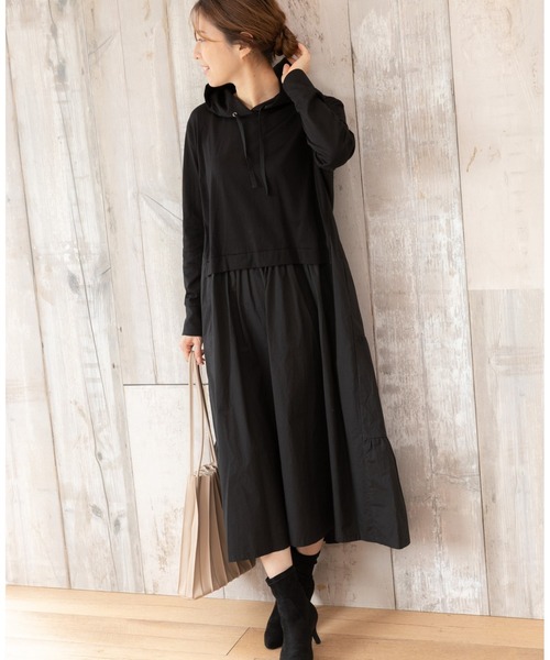 「PREFERIR」 ドッキングワンピース SMALL ブラック レディース_画像4