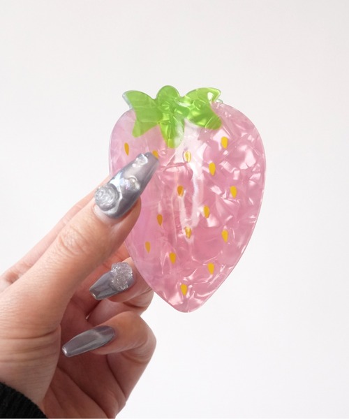 Port（ポート） ヘアクリップ 「 」 いちご モチーフ バンスクリップ