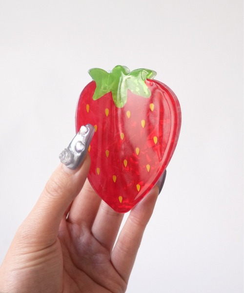 Port（ポート） ヘアクリップ 「 」 いちご モチーフ バンスクリップ