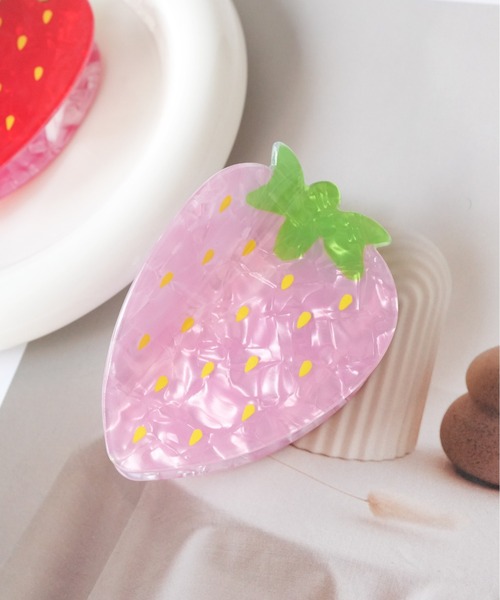 Port（ポート） ヘアクリップ 「 」 いちご モチーフ バンスクリップ