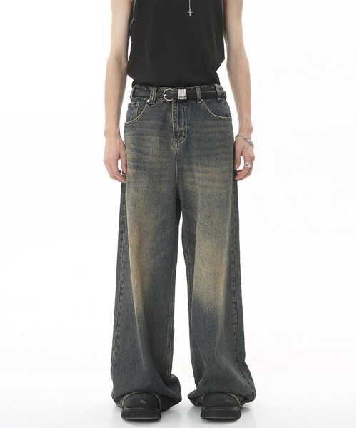 「Ressaca」 デニムパンツ L インディゴブルー メンズ_画像7