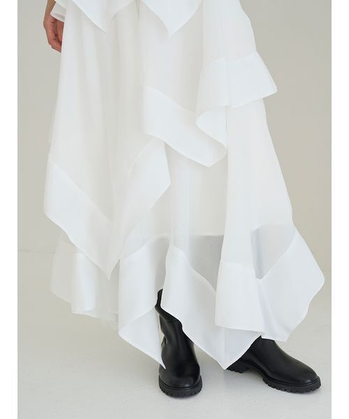 SNIDEL（スナイデル） ロング スカート イレヘムティアードスカート