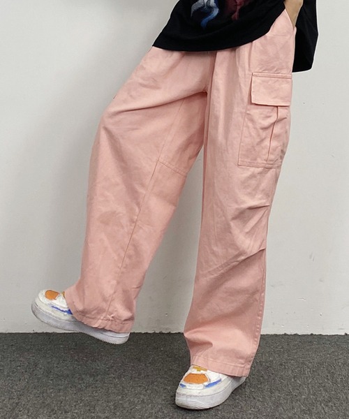 「ANOTHER S」 カーゴパンツ L ピンク レディース_画像3