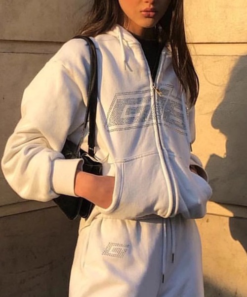 「MEMECLE」 ジップアップパーカー M ブラック レディース_画像3