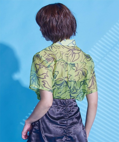 「miette」 半袖シャツ FREE グレー レディース_画像6