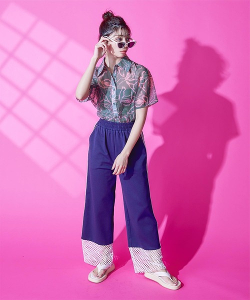「miette」 半袖シャツ FREE グレー レディース_画像8