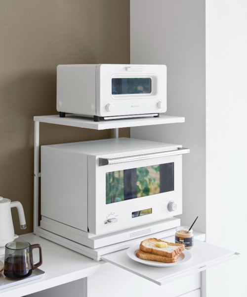 tower tower（タワー）スライドテーブル付きキッチン家電下ラック 2段
