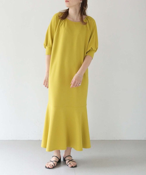 「vingtrois」 半袖ワンピース M ブラック レディース_画像4