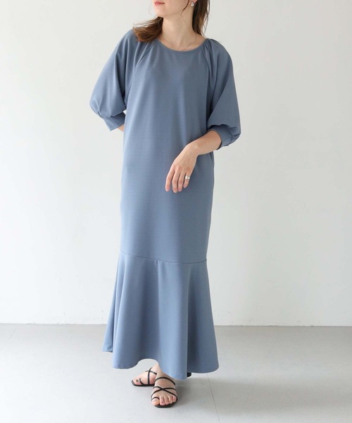 「vingtrois」 半袖ワンピース M ブラック レディース_画像8