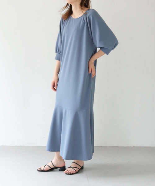 「vingtrois」 半袖ワンピース M ブラック レディース_画像9