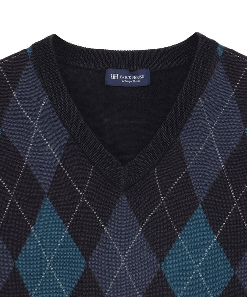 「Pitta Re:)」 「tokyoshirts」ノースリーブニット M ネイビー メンズ_画像9