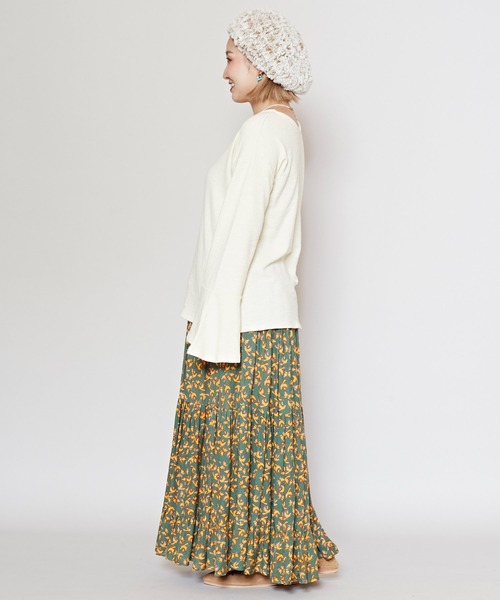 「チャイハネ」 「Amina」長袖カットソー FREE レッド レディース_画像4