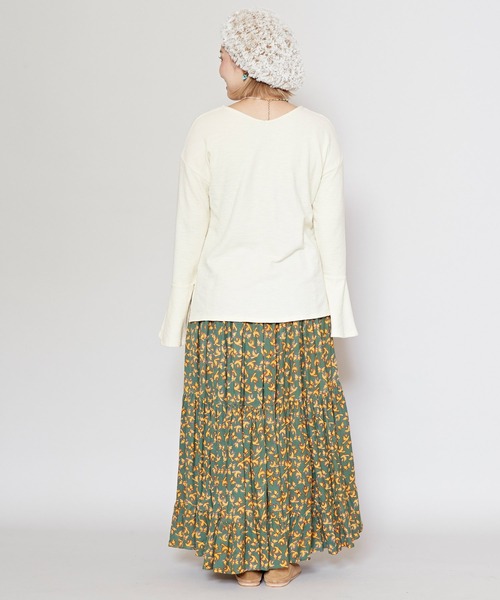 「チャイハネ」 「Amina」長袖カットソー FREE レッド レディース_画像5