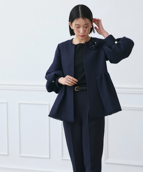 「RUIRUE BOUTIQUE」 パンツスーツ LL ブラック レディース_画像7