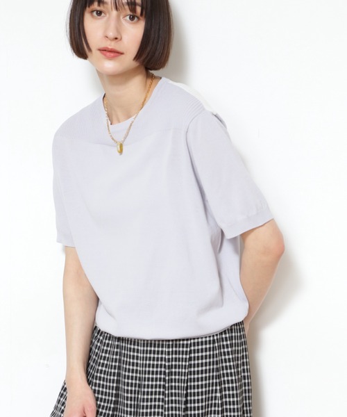 「human woman」 半袖ニット MEDIUM ホワイト レディース_画像2