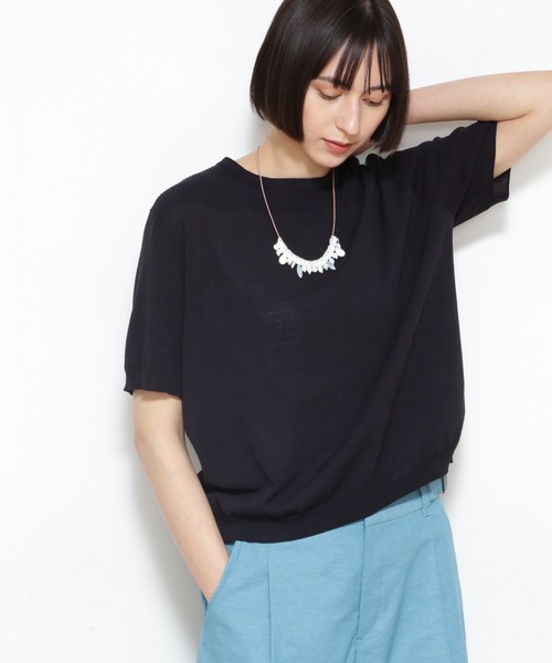 「human woman」 半袖ニット MEDIUM ホワイト レディース_画像3