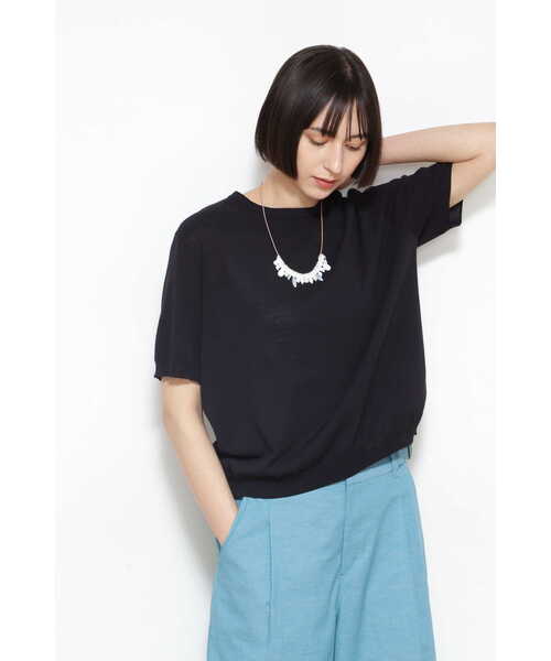 「human woman」 半袖ニット MEDIUM ホワイト レディース_画像6