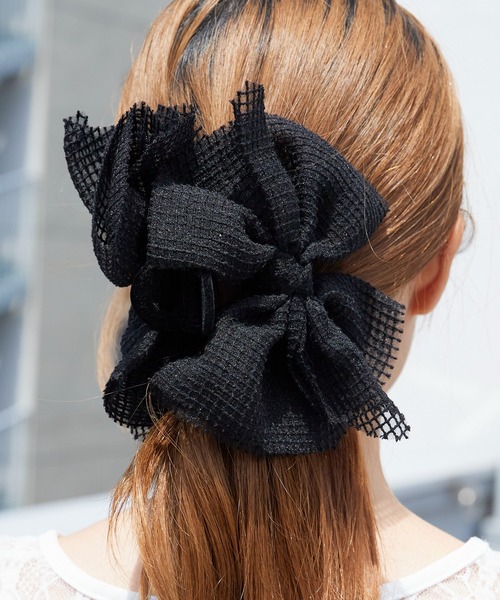TRESSE（トレス） ヘアクリップ mesh ribbon clip ヘアクリップ リボン