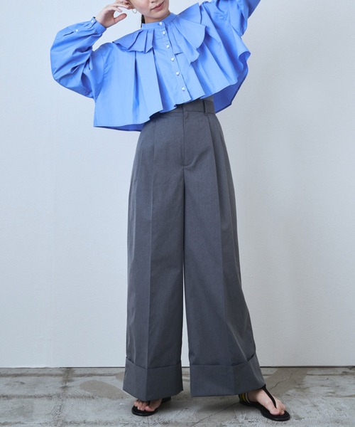 「Audrey and John Wad」 パンツ M アイボリー レディース_画像8