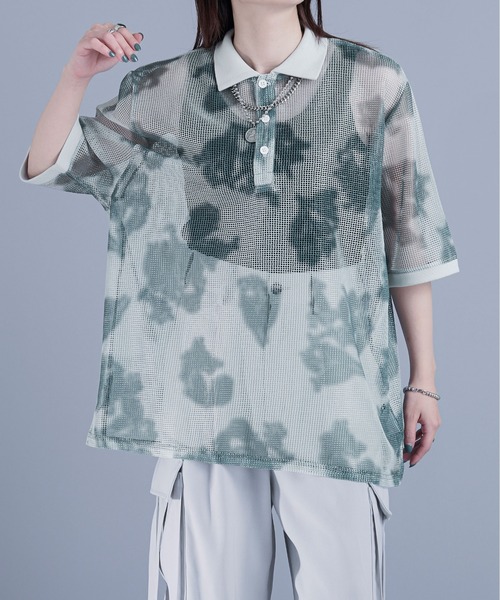 「Ellno Loset」 半袖シャツ SMALL グレー メンズ_画像7