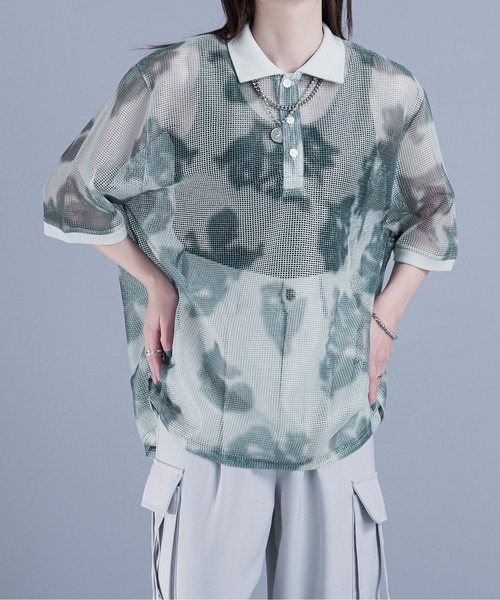「Ellno Loset」 半袖シャツ SMALL グレー メンズ_画像8