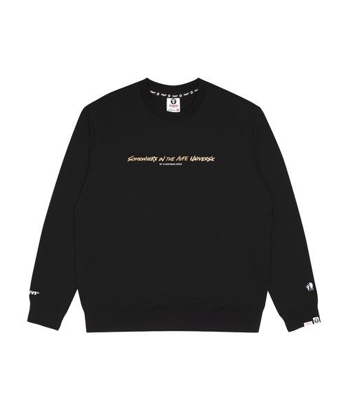 「AAPE BY A BATHING APE」 スウェットカットソー MEDIUM ブラック メンズ_画像6