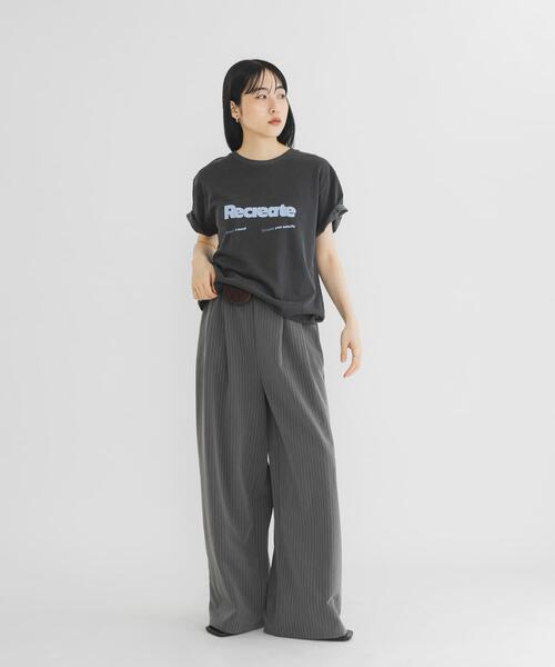 KBF（ケービーエフ） tシャツ 半袖 ロゴプリントTEE レディース