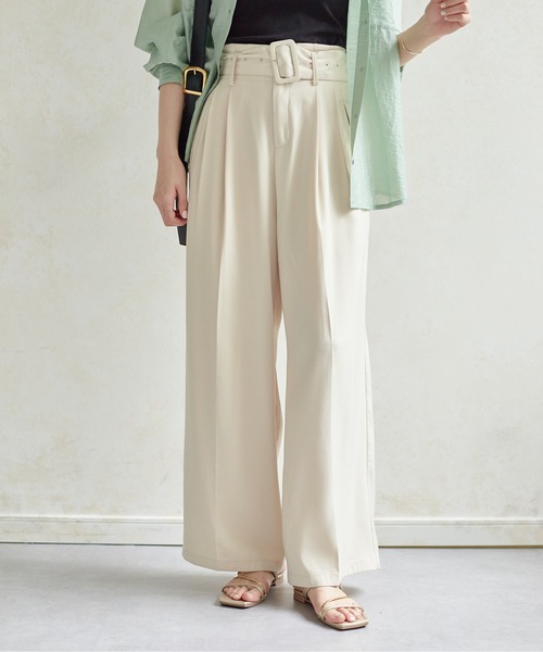 「Thevon」 スラックス TM アイボリー レディース | Thevon