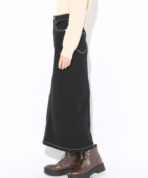 「Heather」 デニムスカート LARGE ネイビー レディース_画像7