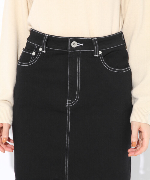 「Heather」 デニムスカート LARGE ネイビー レディース_画像8