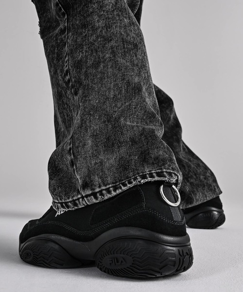 「FILA」 ローカットスニーカー 27.0cm ブラック レディース_画像4