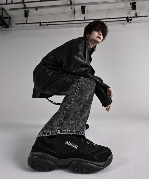 「FILA」 ローカットスニーカー 27.0cm ブラック レディース_画像7