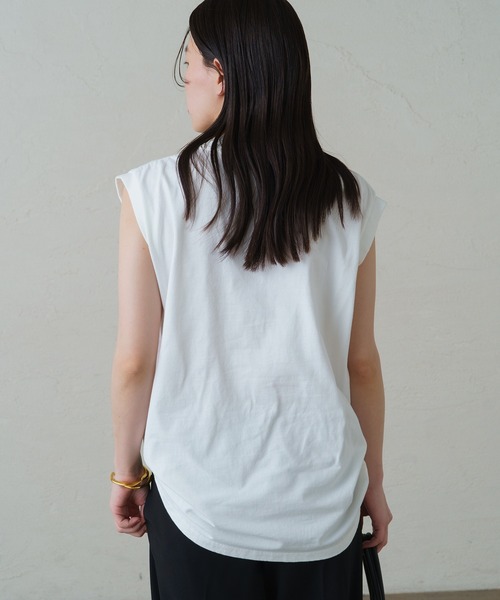 「LOUNGEDRESS」 ノースリーブトップス FREE ネイビー レディース_画像6