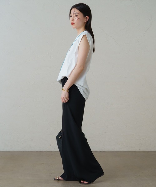 「LOUNGEDRESS」 ノースリーブトップス FREE ネイビー レディース_画像9