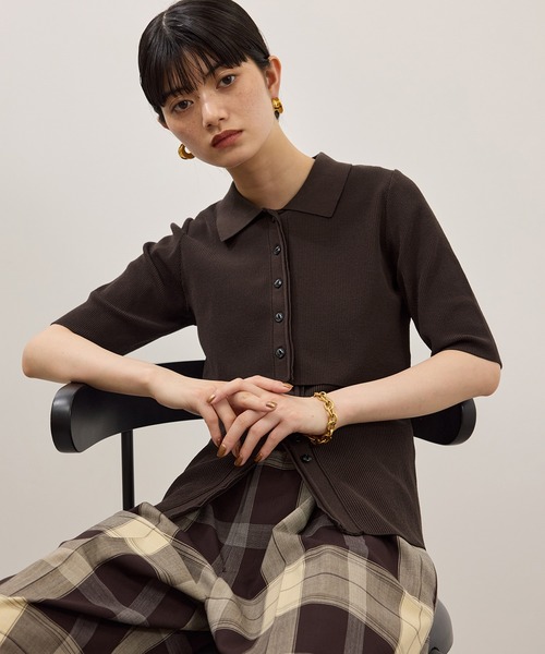 ADAM ET ROPE'（アダムエロペ） tシャツ 半袖 ミニカーディガンセット