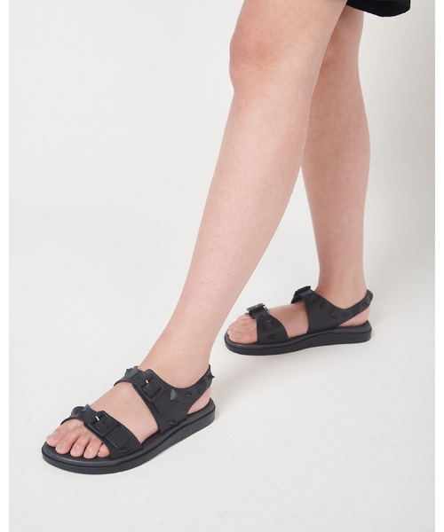 「melissa」 フラットサンダル「UNDERCOVERコラボ」 38 グリーン レディース_画像3