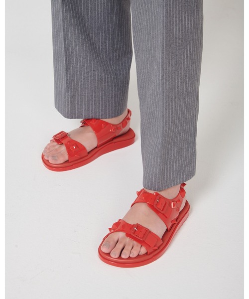 「melissa」 フラットサンダル「UNDERCOVERコラボ」 38 グリーン レディース_画像6