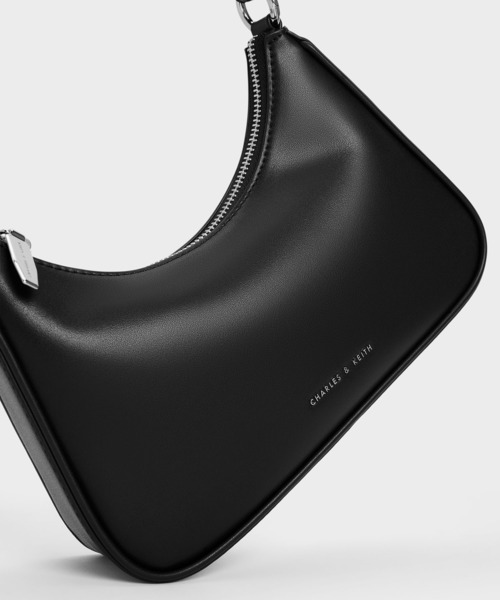 CHARLES & KEITH ブラックショルダーバッグS CHARLES ＆ KEITH（チャールズ&キース） 「CHARLES & KEITH