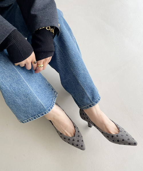 「LE TALON」 パンプス 24cm ブラック×ブラック レディース_画像5