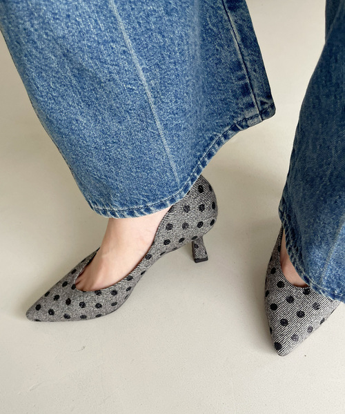 「LE TALON」 パンプス 24cm ブラック×ブラック レディース_画像6