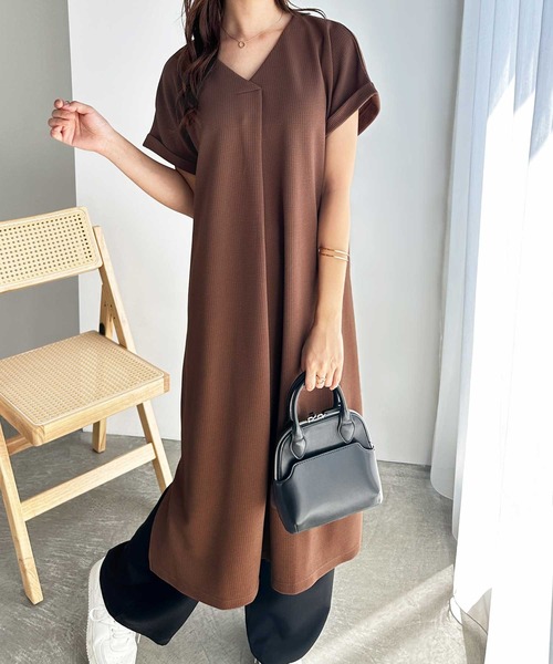 GeeRA ワンピース 夏にぴったり！ひんやり接触冷感。ジャガード