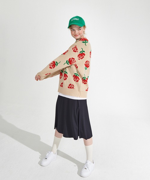 ショップ ニット PayPayモール店 - 通販 - PayPayモール WONDER VISITOR/Rose柄ニットプルオーバー 2239635 ZOZOTOWN ✶ーター