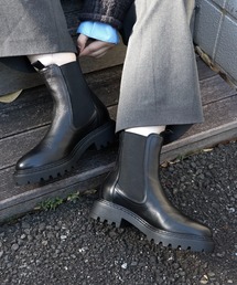 EVOL（イーボル） ブーツ 「EVOL」本革ステッチサイドゴアブーツ