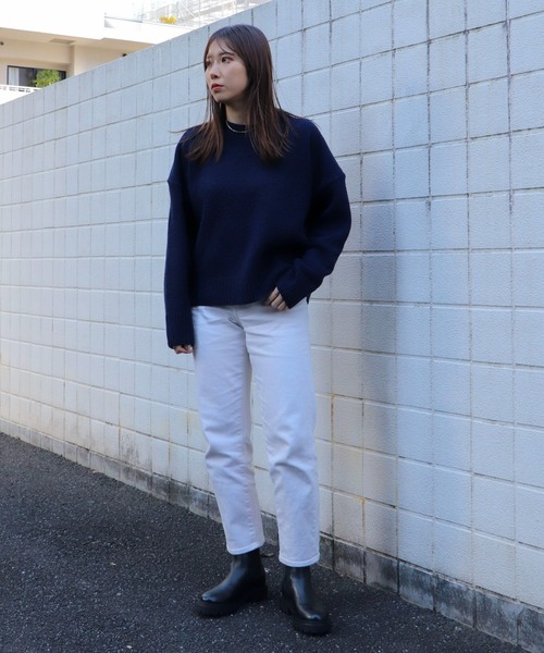 EVOL（イーボル） ブーツ 「EVOL」本革トラックソールホワイトステッチ