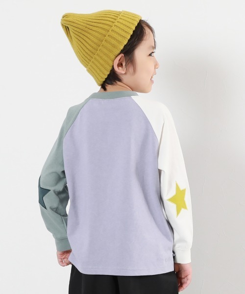 devirock（デビロック） tシャツ エルボーパッチ 長袖Tシャツ キッズ